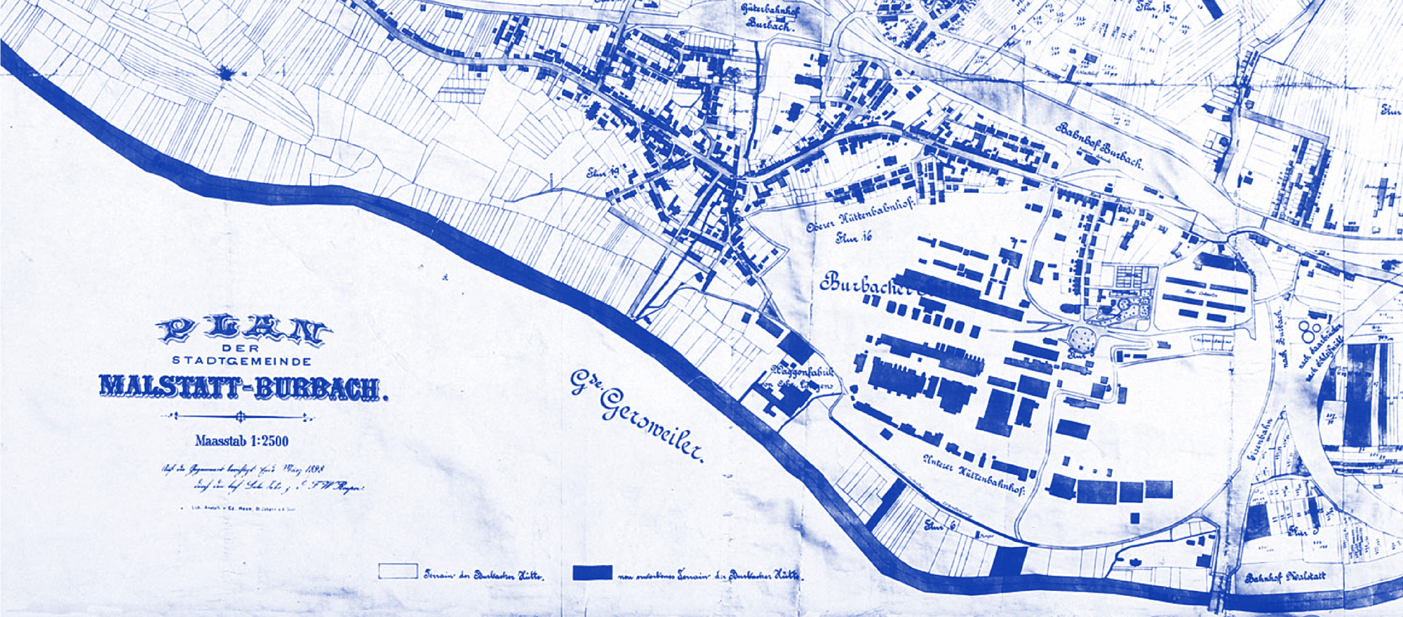 Plan der Stadtgemeinde Malstatt-Burbach 1898